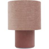 Lampe de chevet Tissu Rose 20x20x29 cm