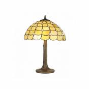 Lampe de table Tiffany Breeze 2 Ampoules Beige 90 Cm - Beige
