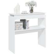 Maisonchic - Table console Table d'appoint / Table d'entrée Blanc 80x30x80 cm Aggloméré