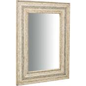 Miroir suspendu vertical/horizontal en bois et os de chameau L95xPR5XH122 Cm