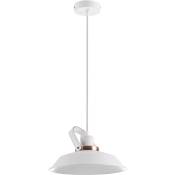 Paco Home - Plafonnier luminaire suspendu salon et bureau design industriel E27 Sans ampoules, Cuivre Blanc