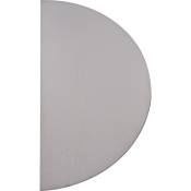 Plaque de propreté inox - Demi-lune - 300 x 150 mm - Adhésive - Duval