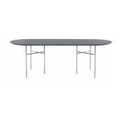 Plateau de table à manger ovale en chêne noir 220 cm Mingle - Ferm Living