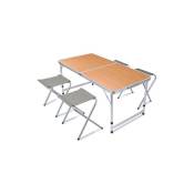 Redcliffs - Ensemble Table + 4 Chaises Aluminium