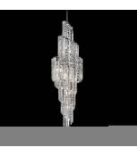 Suspension chromée en cristal Valentina 11 Ampoule