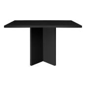 Table à manger rectangulaire laquée en MDF de 3cm Noire 90x120cm