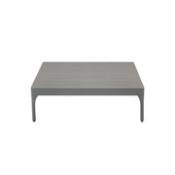 Table basse Infinity / 90 x 90 cm - Aluminium - Ethimo gris en métal