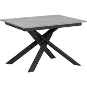 Table extensible 90x120/180 cm Ganty Cemento - chant