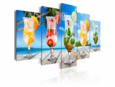 Tableau nature morte summer drinks taille 200 x 100 cm PD11823-200-100