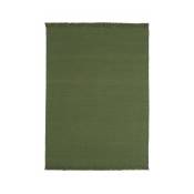 Tapis dhurrie en laine vert basilique 200x300 cm Colors