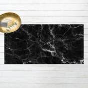 Tapis en vinyle - Nero Carrara - Paysage 1:2 Dimension HxL: 60cm x 120cm