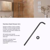 Ugreat - Bras de douche en acier inoxydable, tuyau d'extension de pomme de douche, accessoires de douche de salle de bain, noir 52 cm