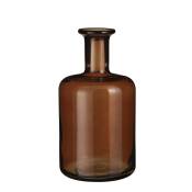 Vase bouteille en verre marron H30