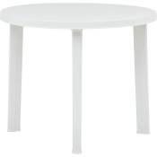Vidaxl - Table de jardin Blanc 89 cm Plastique