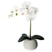 Atmosphera - Plante Artificielle en Pot Orchidée 53cm Gris