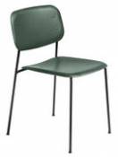 Chaise empilable Soft Edge 45 / Métal & plastique - Hay vert en métal