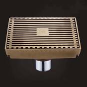 Drain de plancher en cuivre Système de drainage déodorant 15 * 15cm