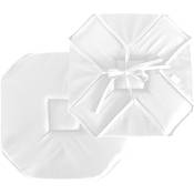 Enjoy Home - Galette à rabats polyester chaby 40 x 40 cm coloris blanc