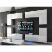 Ensemble meuble tv concept 20-20-HG-W-2 1A blanc brillant