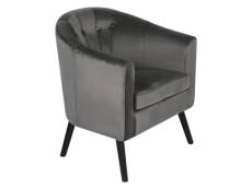 Fauteuil chaise - couleur gris foncé hombuy - scandinave 64 * 50 * 79 cm