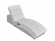 Fauteuil de massage chaise relaxation électrique blanc helloshop26 1702014