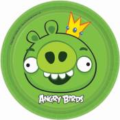 Generique - 8 Assiettes Carton Angry Birds 17cm