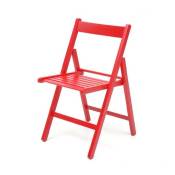 Iperbriko - Chaise pliante en hêtre rouge de haute