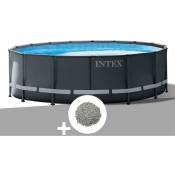 Kit piscine tubulaire Intex Ultra xtr Frame ronde 4,27 x 1,22 m + 10 kg de zéolite