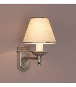Lampe avec abat jour Tudor Bronze 1 ampoule 16cm