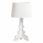Lampe de table Bourgie / Version mate - H 68 à 78 cm - Kartell blanc en plastique