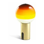Lampe sans fil ambrée pied laiton Dipping Light -