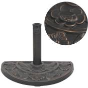 Les Tendances - Socle de parasol en résine demi-cercle Bronze 9 kg