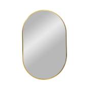 Miroir ovale en métal 50x80cm laiton