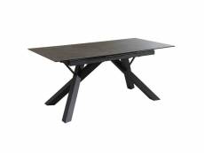 Movia - table allongeable céramique anthracite