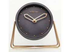 Nextime 5204zw cross table horloge polyresin noir 15,5 x 17,5 x 5 cm Nex015383