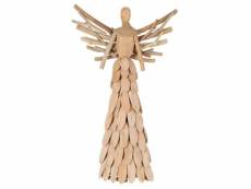 Paris prix - statuette déco "ange écharpe" 59cm naturel
