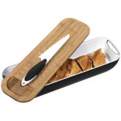 Saveur Et Degustation - Corbeille à pain 3 en 1 avec couteau - Noir