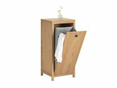 Sobuy bzr96-n armoire à linge avec panier à linge pliable avec 1 tiroir panier à linge meuble de salle de bain naturel