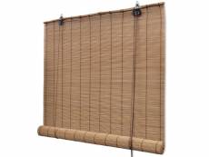Store enrouleur bambou brun 120 x 220 cm fenêtre rideau