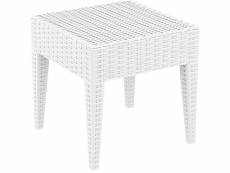 Table auxiliar ipanema 450x450 (miami) - resol - blanc - rotin injecté 450x450x450mm