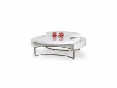Table basse design 115 x 80 x 38 cm - blanc 259