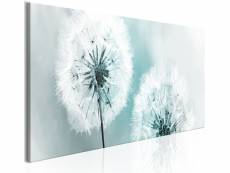 Tableau blue summer - fleurs variées - 150 x 50 cm