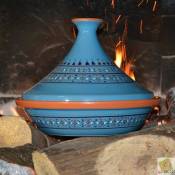 Tajine Marrakech Bleu - D 31 cm traditionnel
