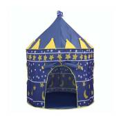 Tente pour Enfant en Forme de Château 135 X105cm Bleu