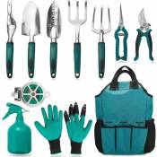 Tigrezy - Outils de jardinage Kit d'outils de jardinage avec sac de rangement, gants de jardinage