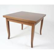 Toscohome - Table à rallonge carrée 90x90 coloris noyer - Verona