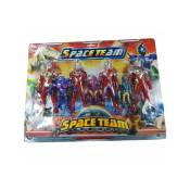 Trade Shop Traesio - Set 7pz. Power Space Team Characters Space Hero Rangers Toy