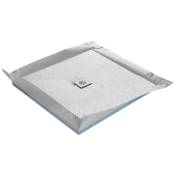 U-tile - Receveur de douche à carreler ultra plat + natte étanche + siphon ultra plat - 90 x 90 cm x 22 mm