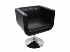 Vidaxl chaise de bar noir similicuir 240041
