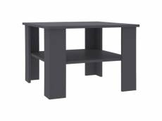 Vidaxl table basse gris 60 x 60 x 42 cm aggloméré 800209